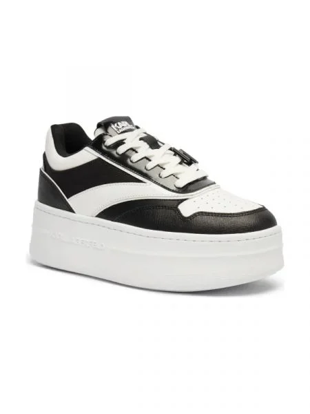 Karl Lagerfeld Bőr sneakers tornacipő KOBO III fekete