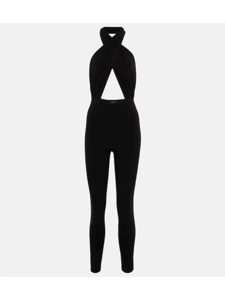 Overal Norma Kamali ohlávka krku čierna