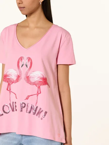 Miss Goodlife Koszulka Z Cekinami rosa