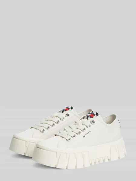 Tommy Jeans TJ PLATFORM SNEAKER ZEBRA sneakersy białe