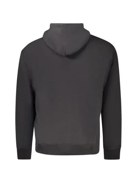 Hanorac cu glugă Calvin Klein cu autograf negru