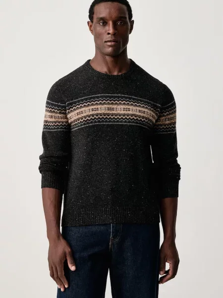Hackett London pulover pentru bărbați din lână merino gri