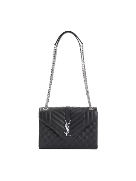 Torebka skórzana Saint Laurent skórzana czarna