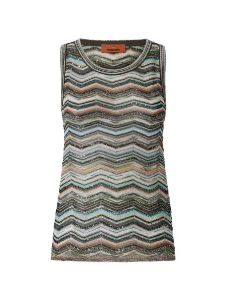 Top Missoni tricotate gri