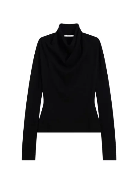 Pulover Givenchy de lână drapat negru