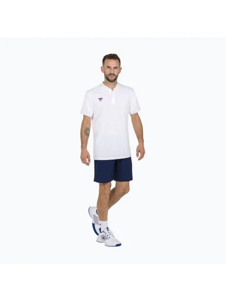 Polo de tenis pentru bărbați Tecnifibre Team Mesh alb
