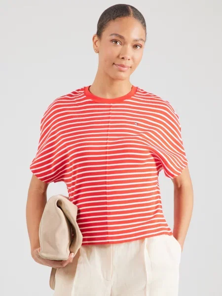 TOMMY HILFIGER Tricou CODY roșu alb