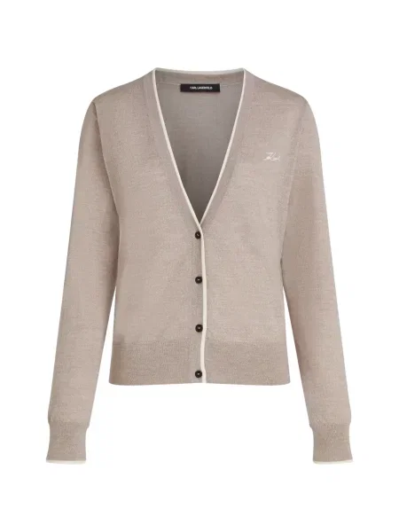 Cardigan Karl Lagerfeld cu broderie de lână