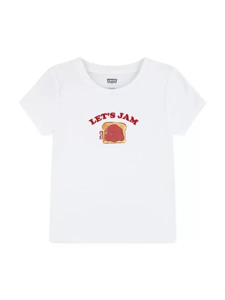 Levi's tričko RIB MEET AND GREET JAM TEE bílé