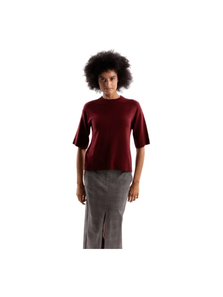 Sweter Marella wełniany czerwony