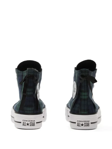 Kockás papucs Converse fekete