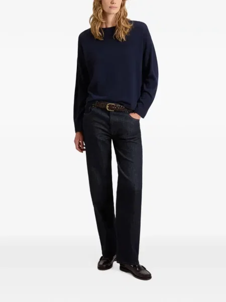 Pulover Woolrich cu decolteu rotund albastru