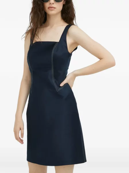 Rochie mini Samsøe Samsøe de costum albastru