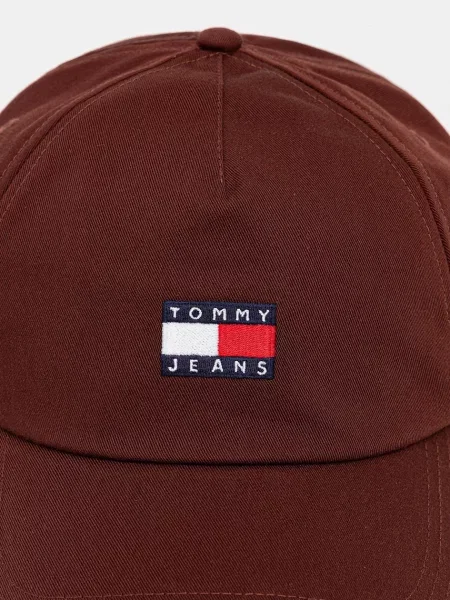Tommy Jeans kapa s šiltom rdeča
