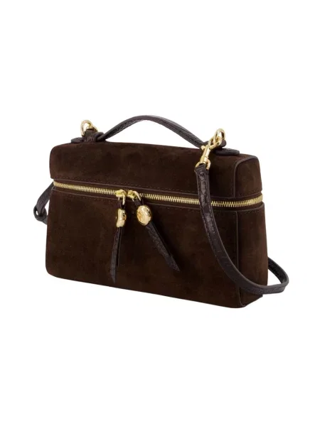 Top Tory Burch zamszowy brązowy