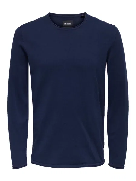 Only & Sons Pulover temno modra črna