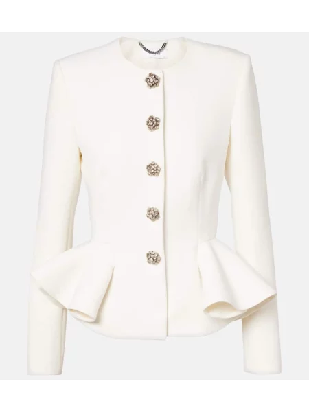 Cu peplum geacă Safiyaa alb