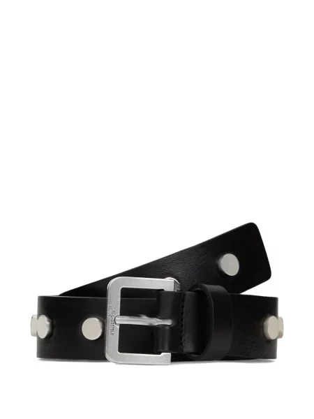 Curea Karl Lagerfeld Jeans din piele cu tepi negru