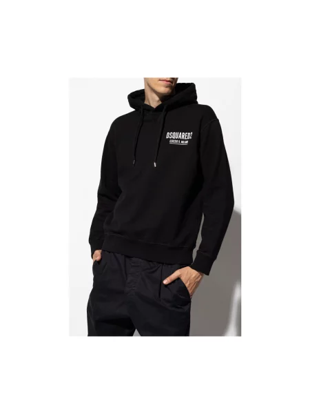 Hanorac cu glugă Dsquared negru