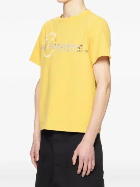 Gulerat tricou Spencer Badu cu imagine galben
