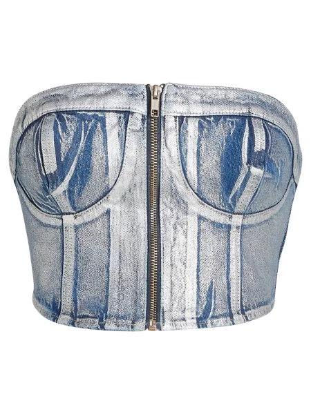 Karl Lagerfeld Top albastru alb