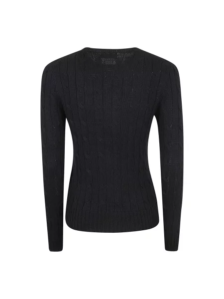 Ralph Lauren Swetry Kobieta S Julianna Cable Knit Sweater czarny