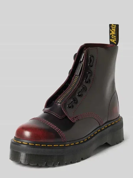 Kozaki ze skóry bydlęcej nappa z przednim zamkiem błyskawicznym Dr. Martens