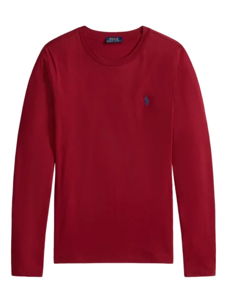 Căciulă Polo Ralph Lauren cu broderie cu dungi cowboy roșu