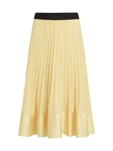 Karl Lagerfeld Fustă galben miere negru