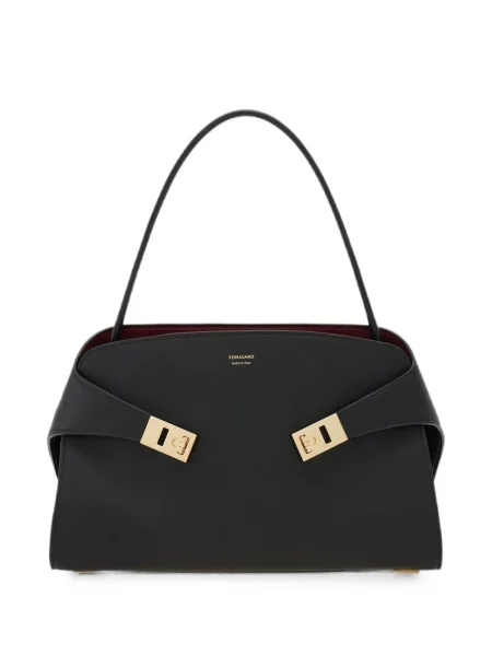Geantă shopper Ferragamo din piele negru