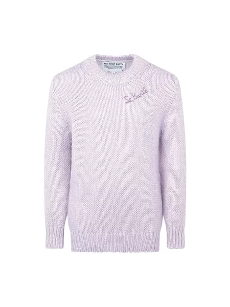 Sweter Mc2 Saint Barth fioletowy