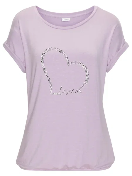 LASCANA Majica majnica / črna bela