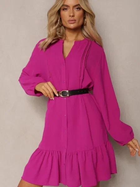Rochie Cămașă Mini Galdra violet