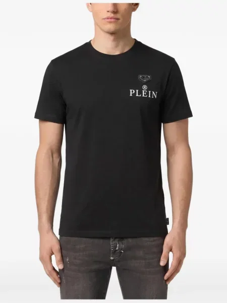 Tricou Philipp Plein din jerseu negru