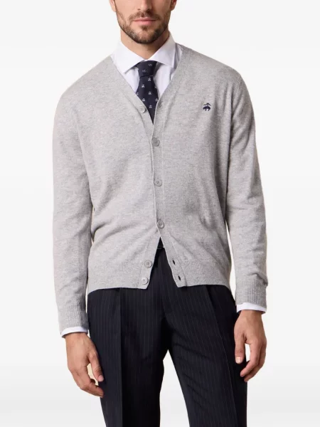 Ζακέτα Brooks Brothers με λαιμόκοψη v γκρι