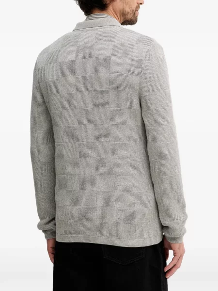 Cardigan Barbour în carouri gri