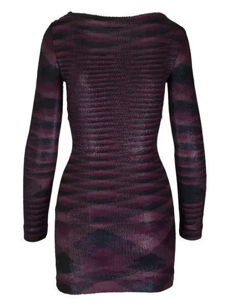 Rochie mini Missoni cu dungi de costum violet