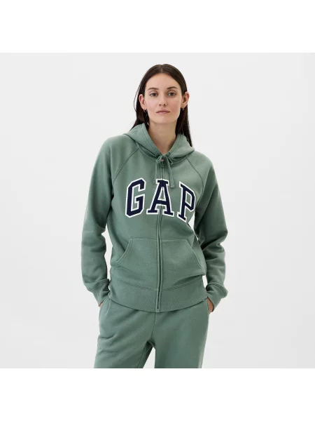 Суичър с качулка Gap зелено