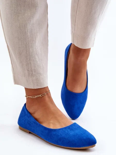 Semišové baleríny Evento modré