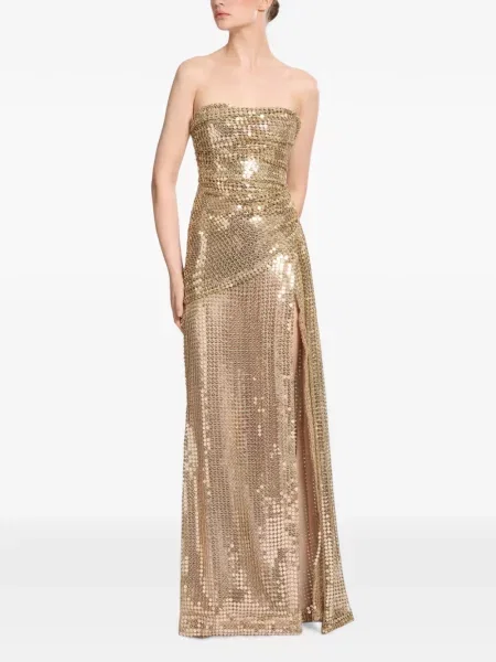 Μάξι φόρεμα Elie Saab με παγιέτες στράπλες