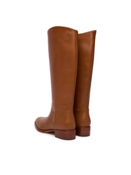 Kozačky LAUREN RALPH LAUREN hnědé