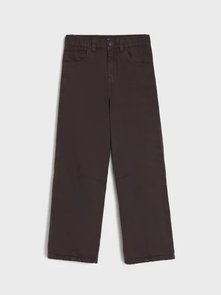 Sinsay Relaxed straight džíny dark grey jeans šedé
