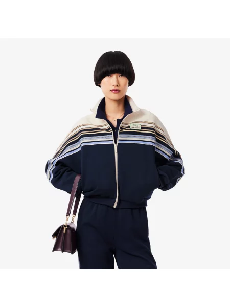 Lacoste Rozpinana Bluza Made In France granatowa