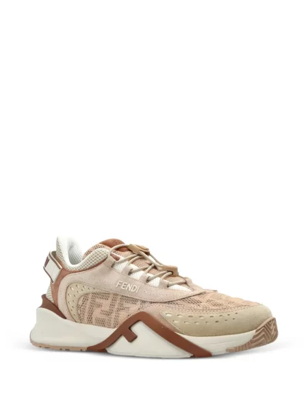 Sneakerși Fendi din piele roz