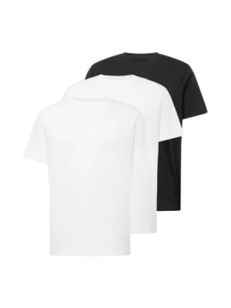 KnowledgeCotton Apparel Tričko černá bílá