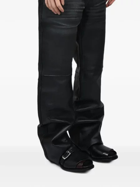 Pantaloni Our Legacy din piele negru