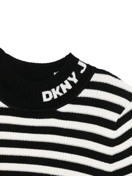 Lung pulover Dkny cu dungi negru