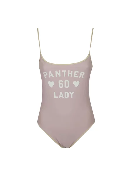 Lniany stroj jednoczęściowy Valentino Garavani różowy