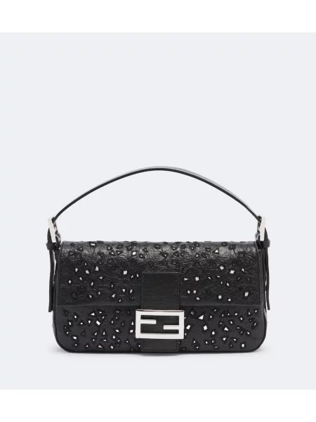 Geantă tip baghetă Fendi din piele negru