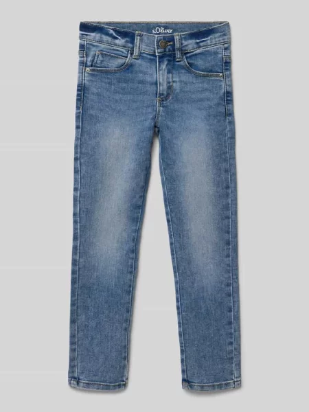 Jeansy o kroju slim fit z mieszanki bawełny model ‘KATHY’ S.oliver Red Label niebieskie